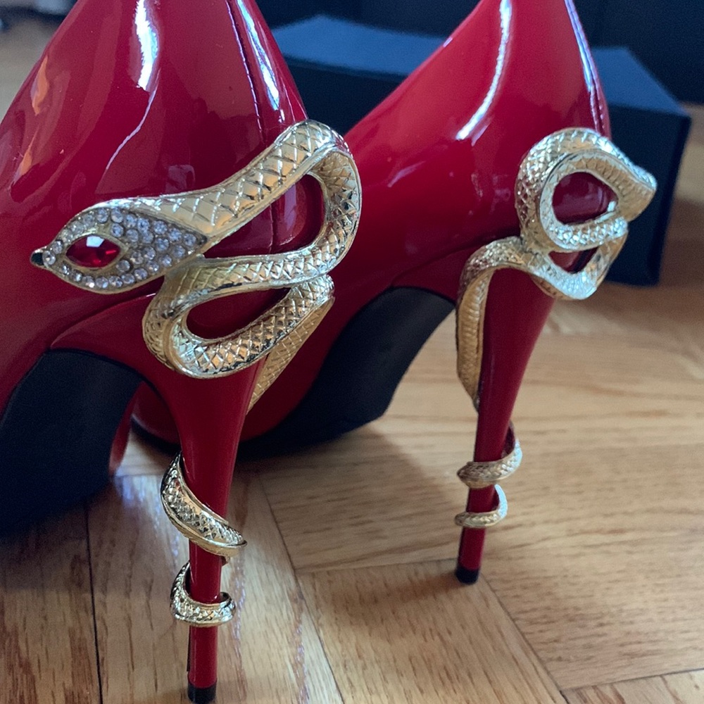COPY - Hot Red Patent Heel